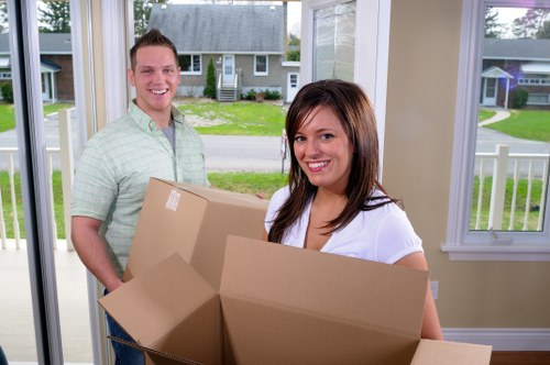 Customer booking a moving service with a van operator