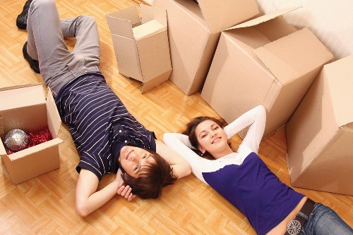 Furniture and household items being loaded for transport